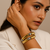 Beaded bracelet: round gold