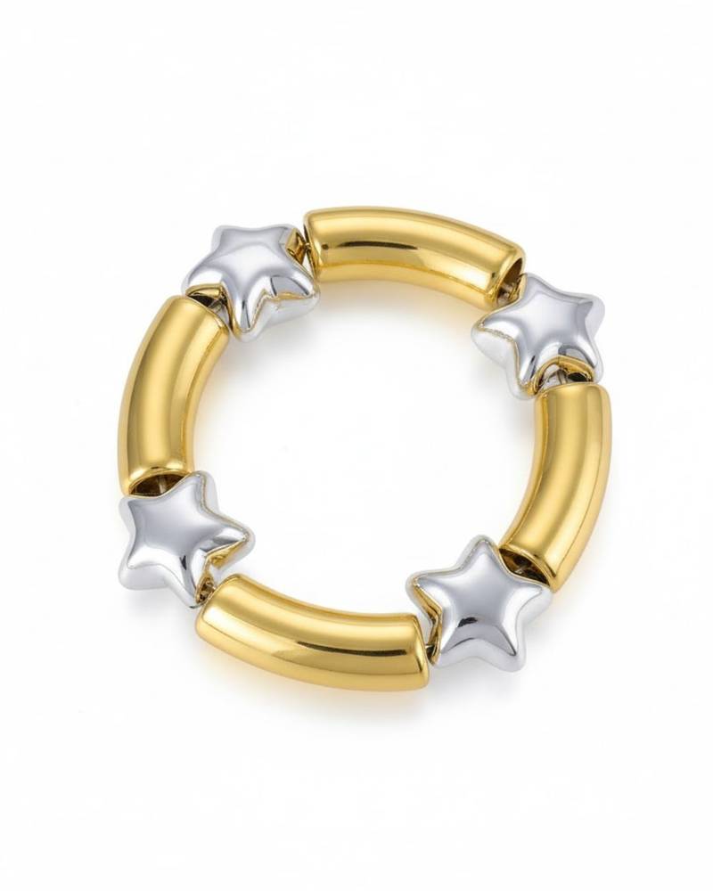 Premium beaded star gold bracelet
