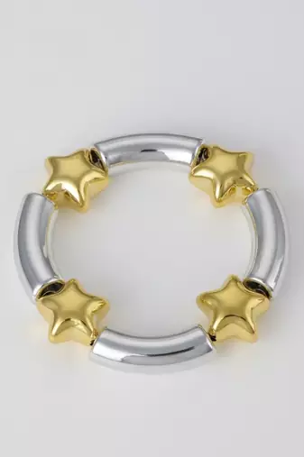 Premium beaded star silver bracelet