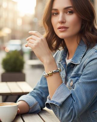 Premium Beaded Star Bracelet | 18K Gold Plated Anti-Tarnish Gold Star & Silver Bead Bracelet 3