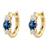 Prism glow hoops 925 silver: blue