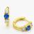 Prism glow hoops 925 silver: blue