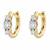 Prism glow hoops 925 silver: white