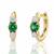 Prism glow hoops 925 silver: green