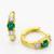Prism glow hoops 925 silver: green