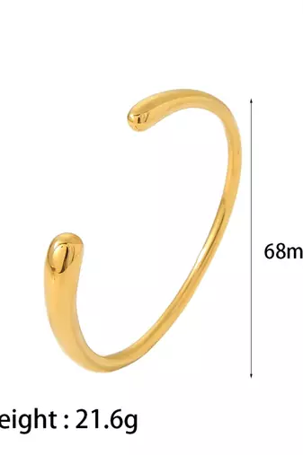 Elanors resizable cuff bracelet: gold