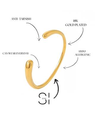 Elanors resizable cuff bracelet: gold 3