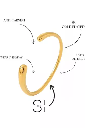 Elanors resizable cuff bracelet: gold