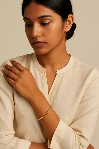 Elanors resizable cuff bracelet: gold