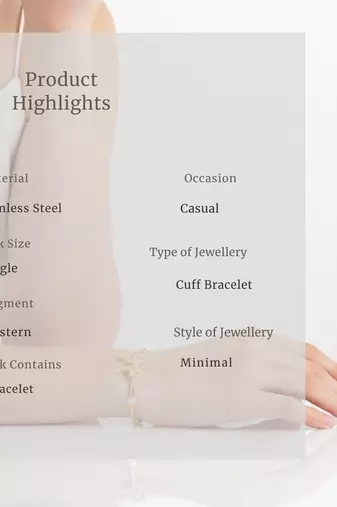 Pearl Studded Bow Cuff Bracelet | 18K Gold Plated Stainless Steel Bracelet for Women