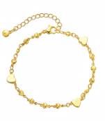 Anti Tarnish Heart Wraparound Bracelet | Stainless Steel 18K Gold Plated Demi Fine Jewellery for Women