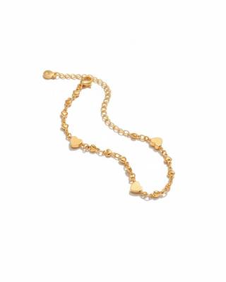 Anti Tarnish Heart Wraparound Bracelet | Stainless Steel 18K Gold Plated Demi Fine Jewellery for Women 2