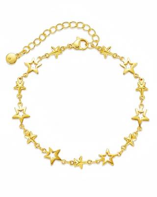 Stella Star Charm Bracelet | Stainless Steel 18K Gold Plated Anti Tarnish Jewellery for Women 1