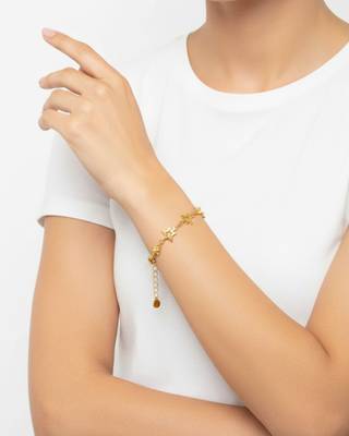 Stella Star Charm Bracelet | Stainless Steel 18K Gold Plated Anti Tarnish Jewellery for Women 3
