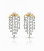 White aura chandelier earrings