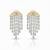 White aura chandelier earrings