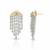 White aura chandelier earrings
