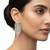 White aura chandelier earrings
