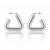 Silver triangle hollow drop earrings for women