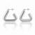 Silver triangle hollow drop earrings for women