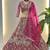 Shiny Pink Codding Embroidery Net Engagement Wear Lehenga With Blouse