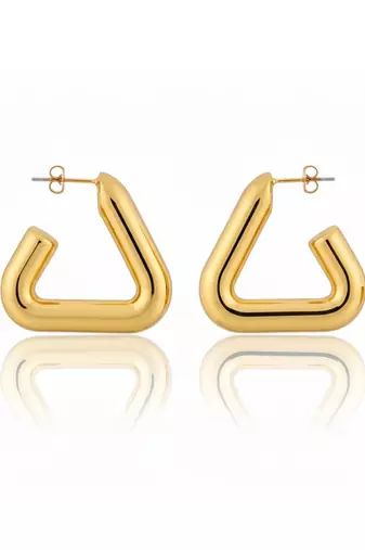 Goldtriangle hollow drop earrings for women