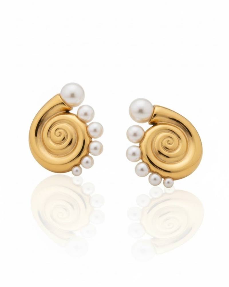 Conch pearl earrings