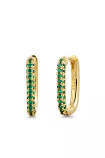 Green luxe gleam zircon huggies