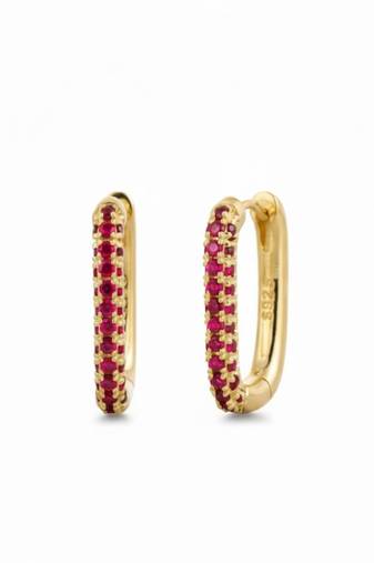 Red luxe gleam zircon huggies