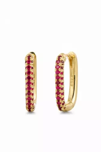 Red luxe gleam zircon huggies