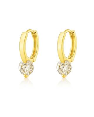 Premium Halo Solitaire Huggies | 925 Sterling Silver Everyday Luxury Earrings 2