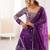 Classy Purple Thread Work Georgette Sangeet Wear Lehenga Choli
