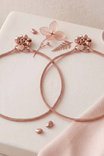 Pure copper thin anklet for women payal pajeb