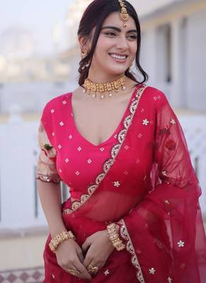 Womens New Bollywood Dola silk with Meena Weaving With Sequins coding Embroidered lace Work Lehenga Choli 3