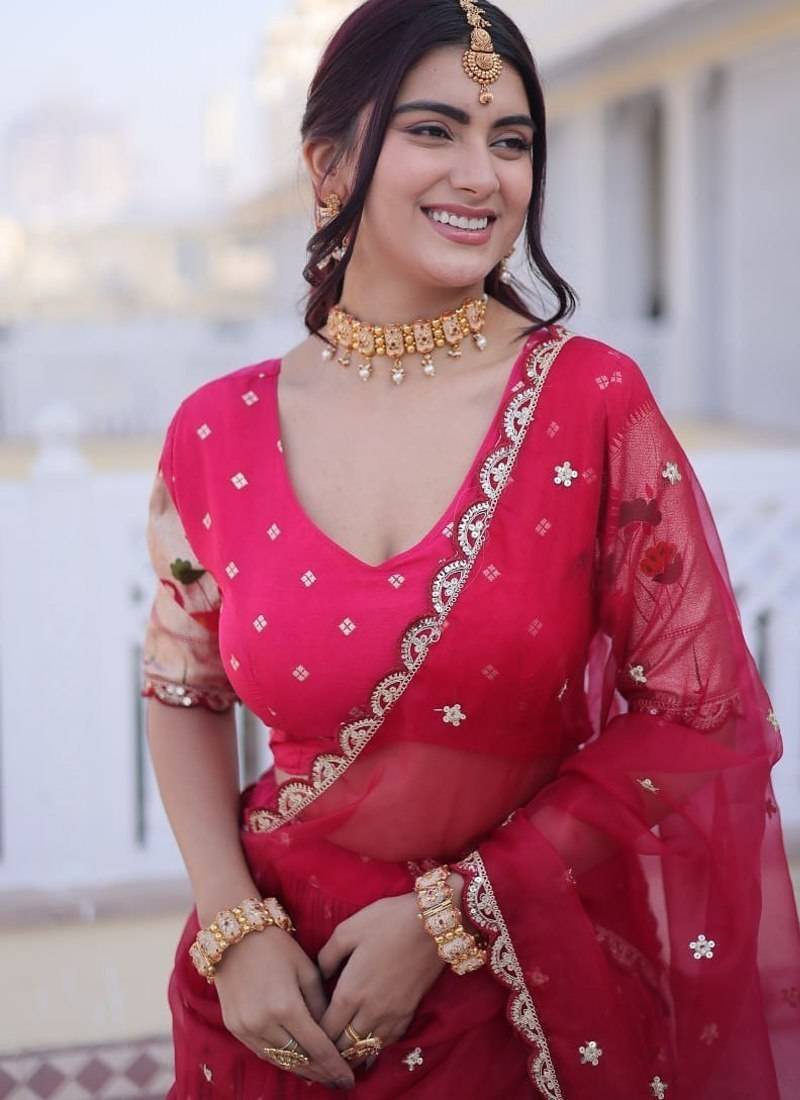 Womens New Bollywood Dola silk with Meena Weaving With Sequins coding Embroidered lace Work Lehenga Choli