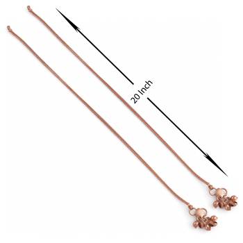 Pure copper thin anklet for women payal pajeb 3