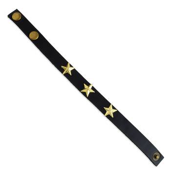 Pure leather star charms unisex bracelet men women bikers accessory 3