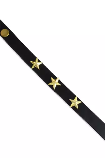 Pure leather star charms unisex bracelet men women bikers accessory