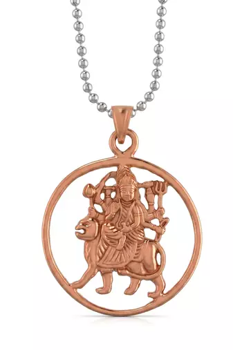 Pure copper sherawali ma durga mata pendant for men women