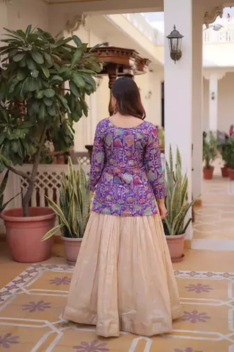Womens Bollywood Dola silk with Meena Weaving With Sequins coding Embroidered lace Work Lehenga Choli