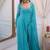 Sky blue embroidery faux georgette fully stitched anarkali suit set