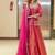 Pink Embroidery Simmer Silk Lehenga Dupatta With Top