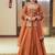 Orange Embroidery Simmer Silk Lehenga Dupatta With Top