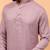 Lavender sequins work rayon men kurta