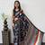 Black Color Heavy Mirror Work with Elegant Viscose Latkan Pallu Border Work Satin Saree