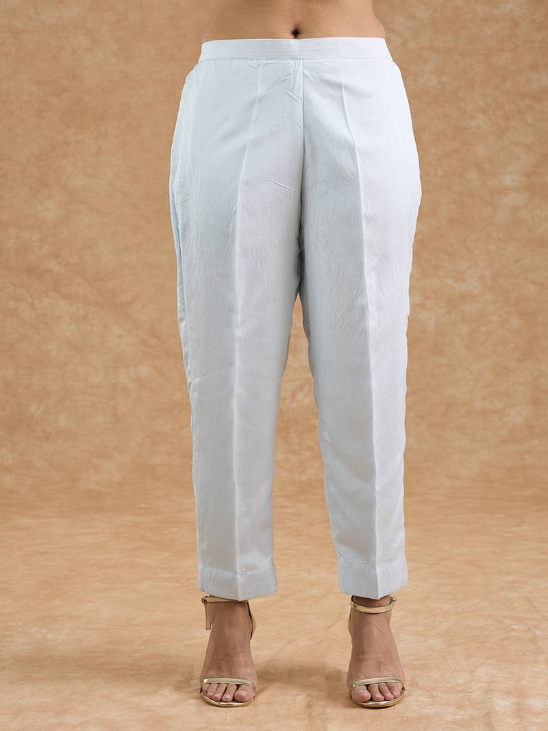 Light blue georgette applique work anarkali set