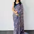 Blue Color  Heavy Mirror Work with Elegant Latkan Pallu Border Work Satin Saree