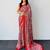 Red Color  Heavy Mirror Work with Elegant Latkan Pallu Border Work Satin Saree