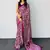 Wine Color  Heavy Mirror Work with Elegant Latkan Pallu Border Work Satin Saree