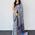 Blue Color Mirror And  Latkan Pallu Border Work Satin Saree
